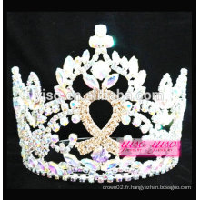 Ruban coloré de haute qualité Tiara à cristal luxueux